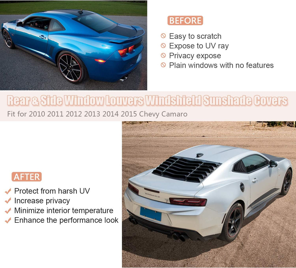 Matte Black ABS Window Louvers and Sunshade Covers G71711