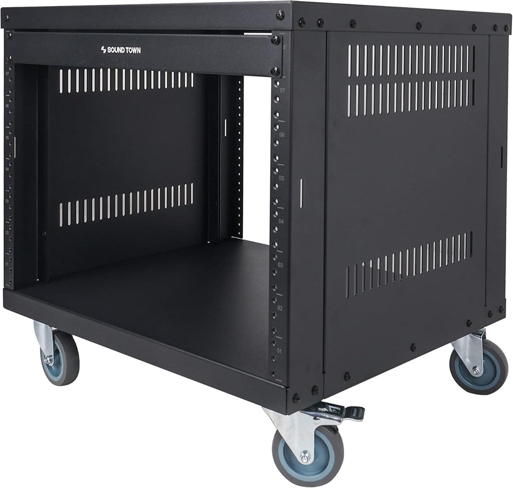 8U Steel Rack with Locking Casters Y738657
