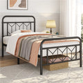 Twin Black Metal Bed Frame T6297