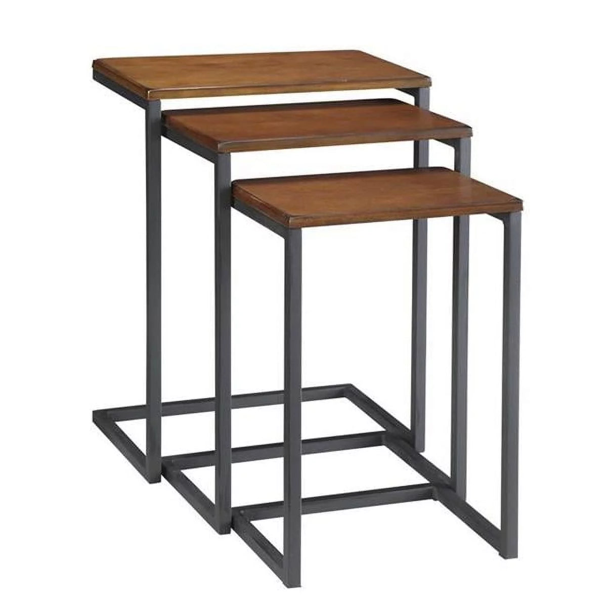 Nesting Table Set in Chestnut and Black Z766293