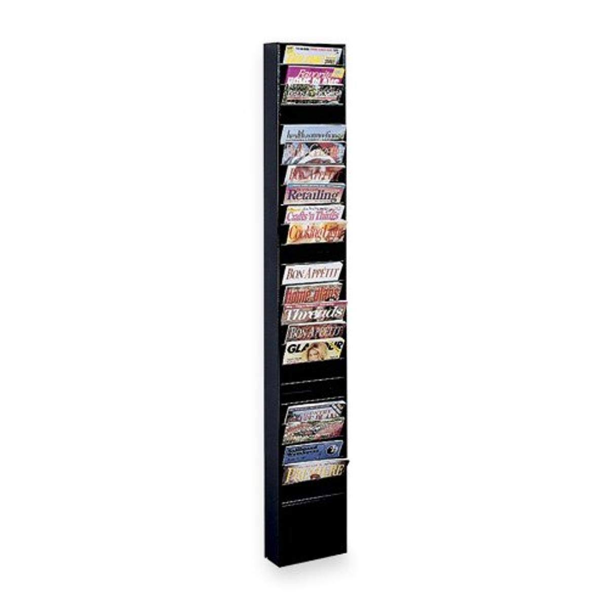 Black Steel Literature Display Rack M47829