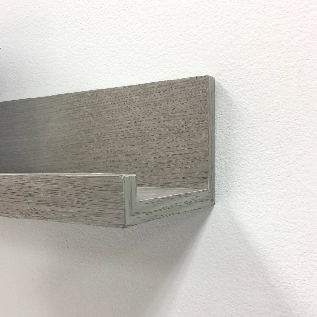 Rectangle Wood L-Shape Picture Ledge Wall Shelf X427403