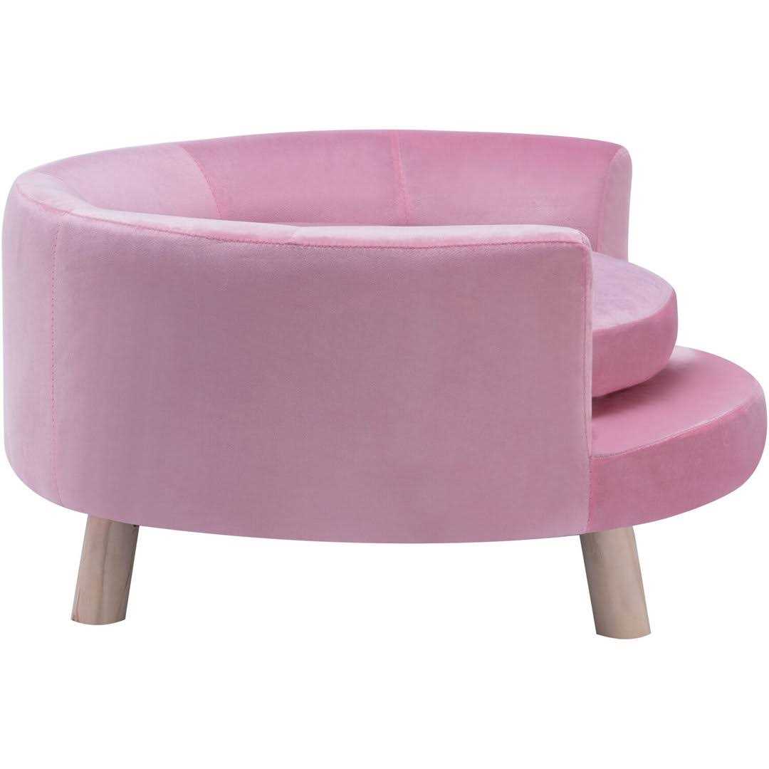 Faux-Velvet Circular Pet Bed U2959