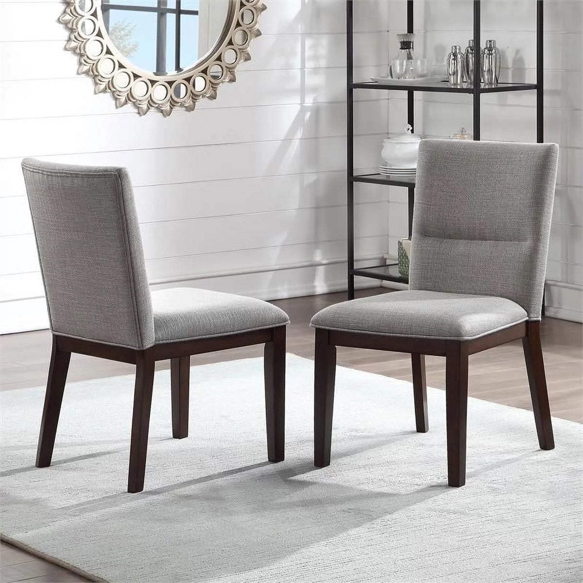 5-Piece Dining Set Brown Beige Chairs J608968