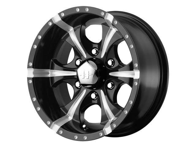 18x22 inch 18x9 Black/Milled Wheel Rim H6277