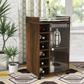 Glass Door Bar Cart Dark Brown B367