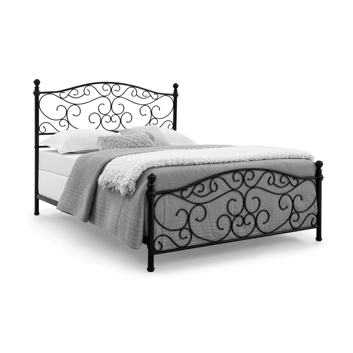 Black King Metal Bed-In-A-Box U7887