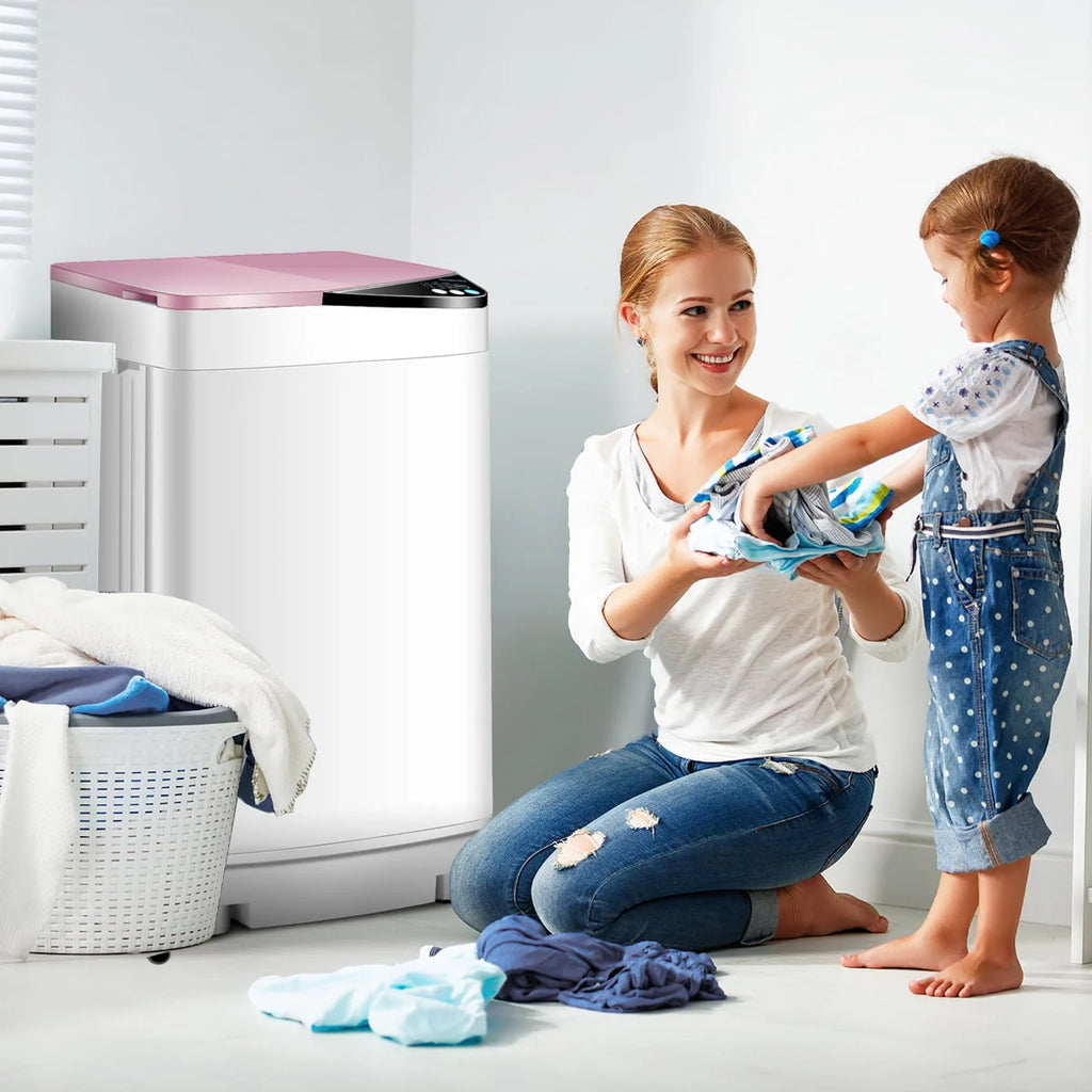 Full-Automatic Washing Machine 7.7 lbs Washer/Spinner UV Light Pink W959930