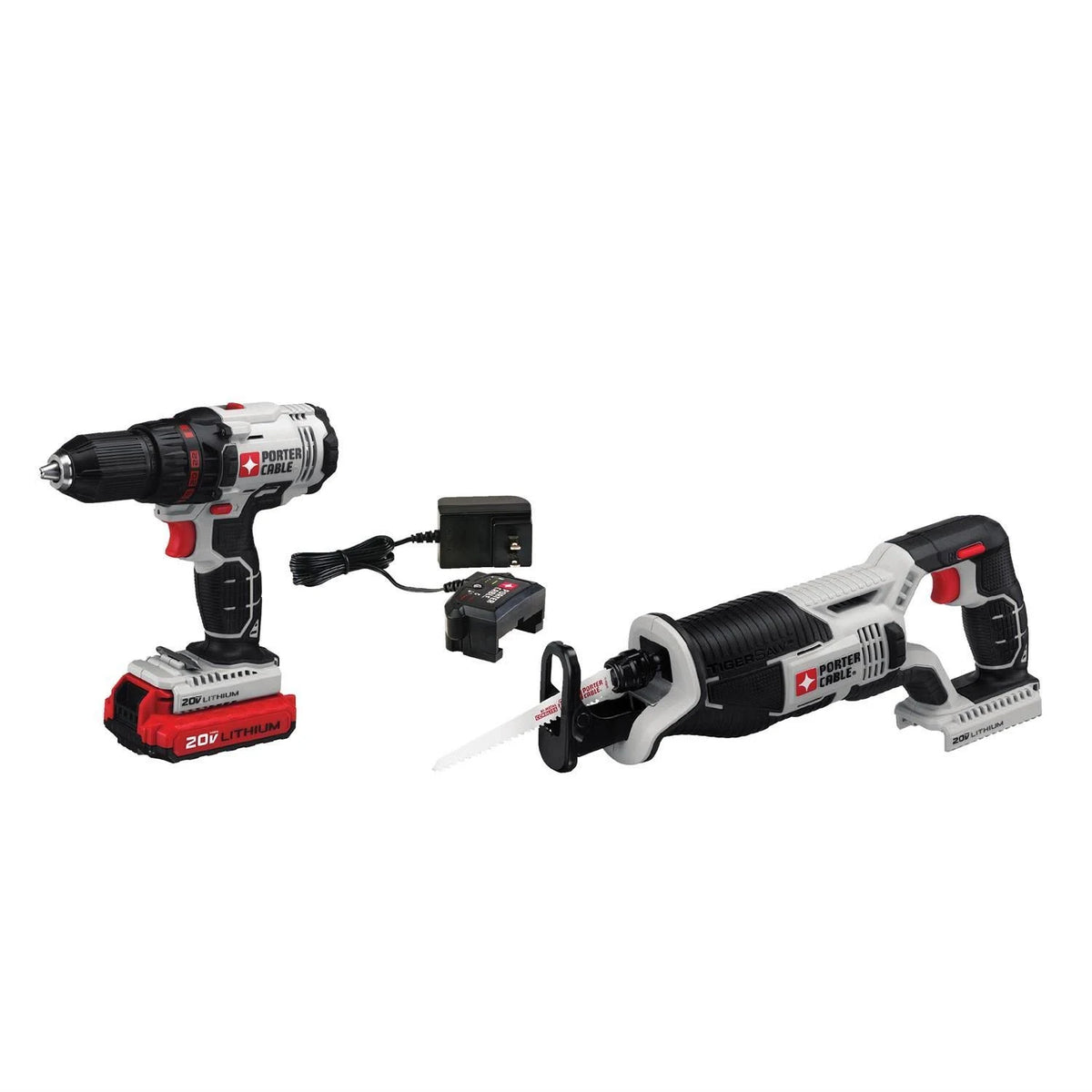 20V Max Cordless Drill Driver and Reciprocating Saw Combo Kit K615393