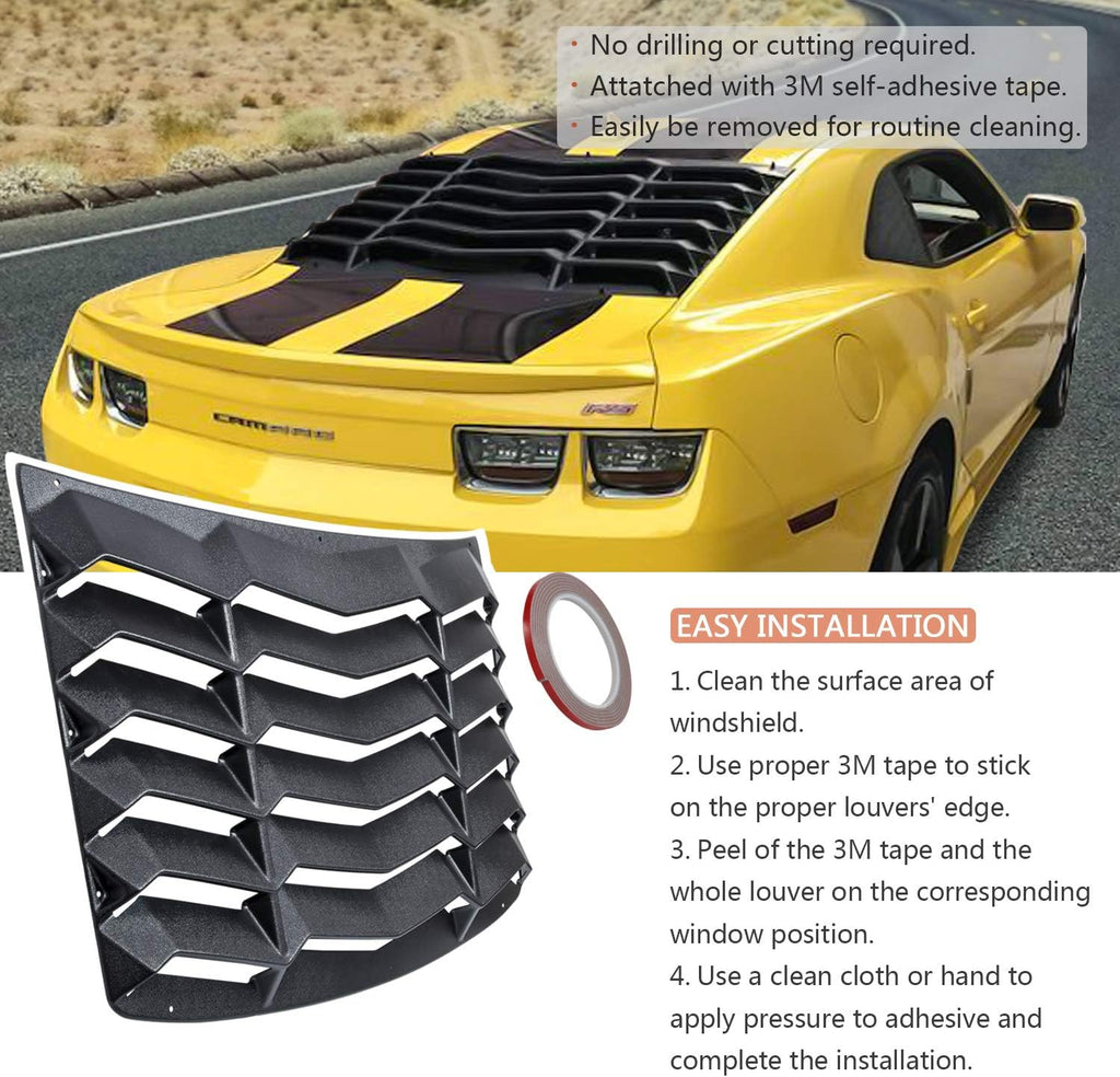 Matte Black ABS Window Louvers and Sunshade Covers G71711