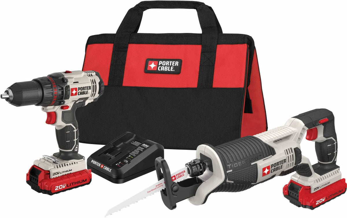 20V Max Cordless Drill Driver and Reciprocating Saw Combo Kit K615393