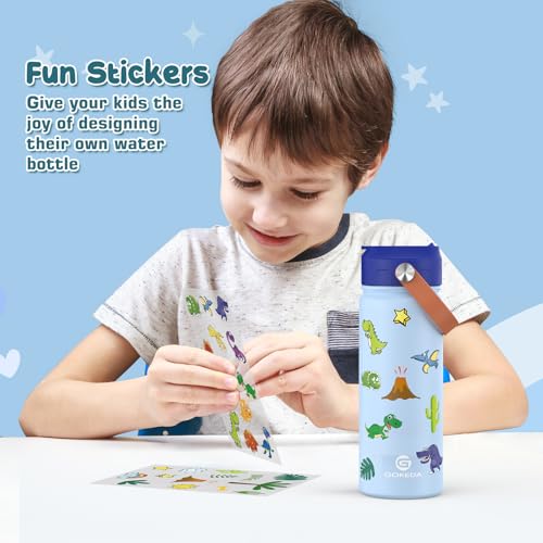 18oz Insulated Stainless Steel Kids Water Bottle with Stickers A5114