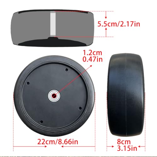 11'' Nylon Rear Tires for Power Wheels Go Kart, Pair J101119