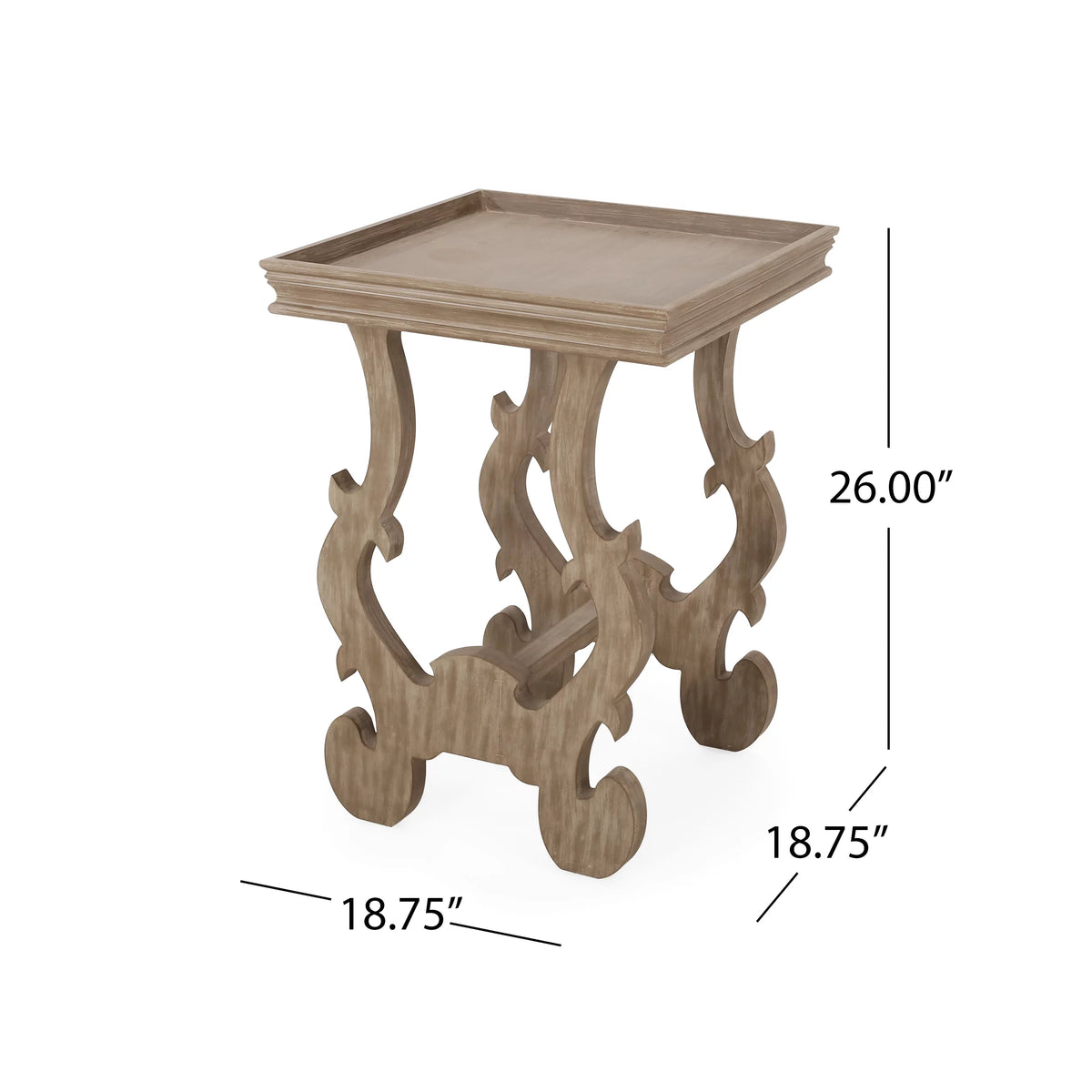 Faux Wood Accent Table I2464