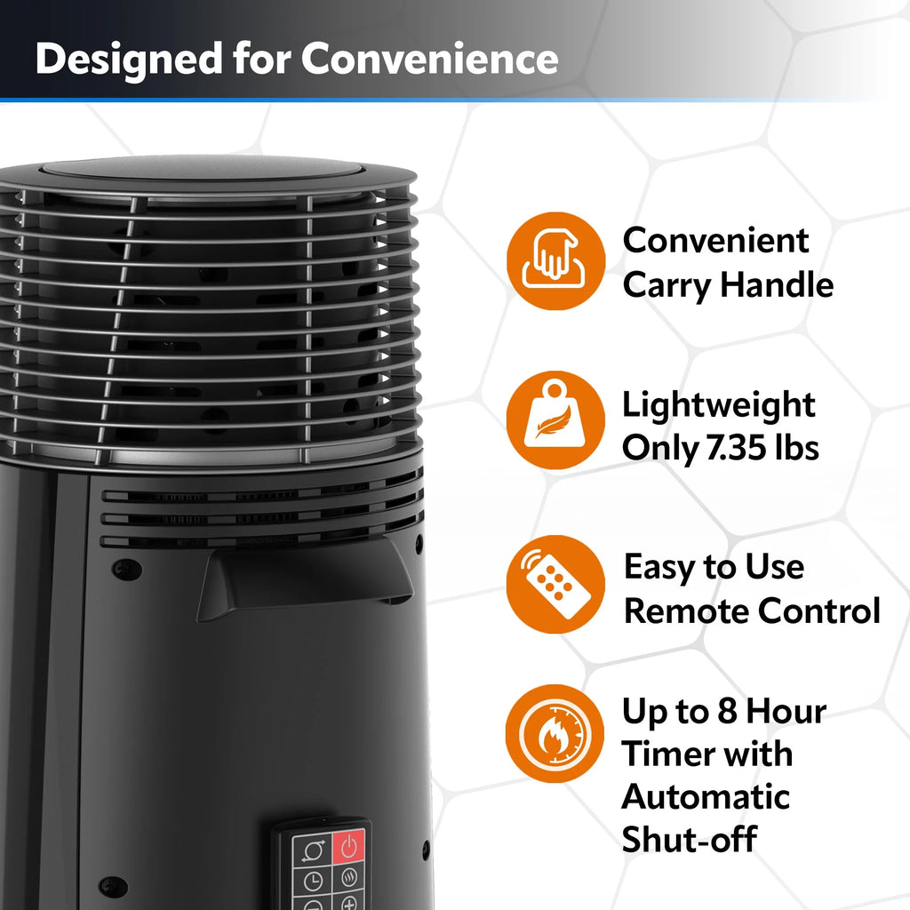 24" 1500W Oscillating Ceramic Space Heater W248