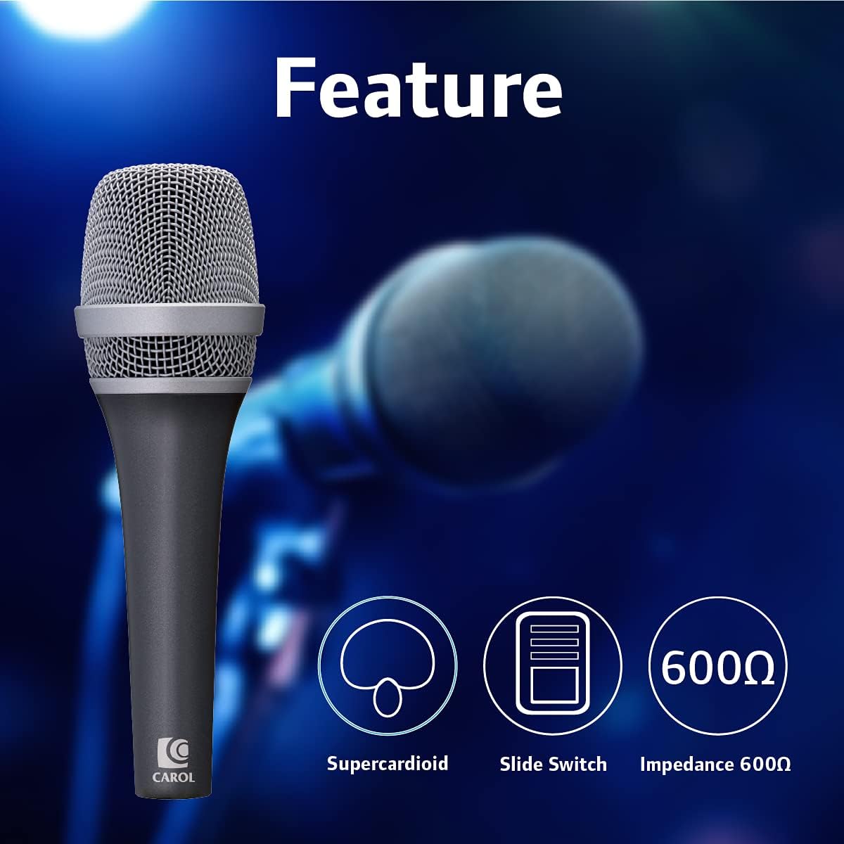 Dynamic Microphone Vocal with Super-Cardiod Unidirectional Black J500368