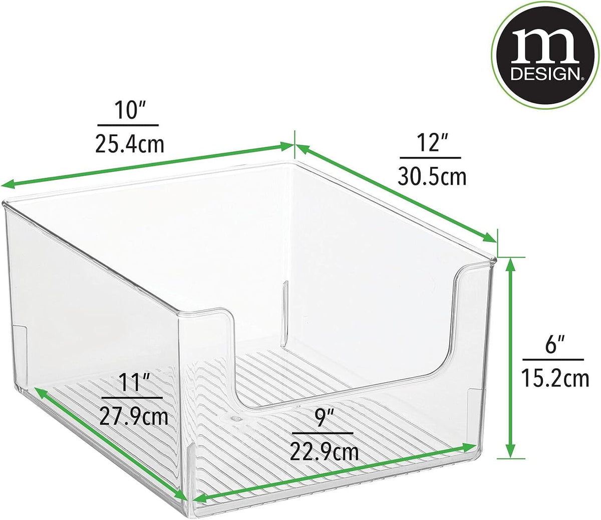 Clear 8 Pack Plastic Open Front Storage Organizer Bin S595242