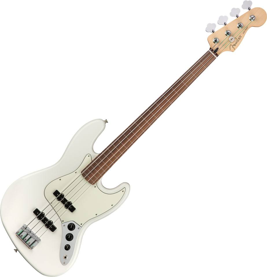 Polar White Fretless Jazz Bass J6086