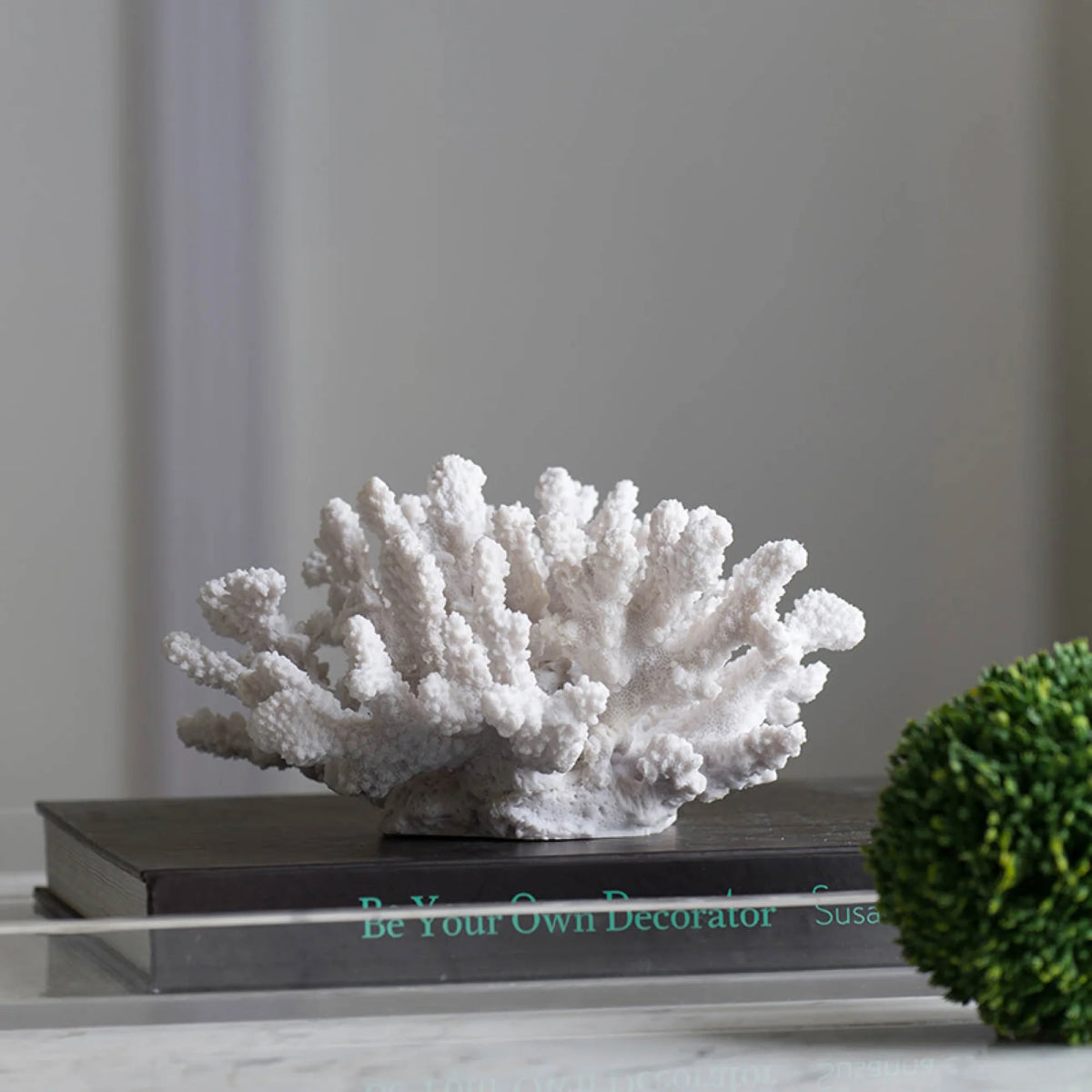 White Faux Coral Sculpture A234705