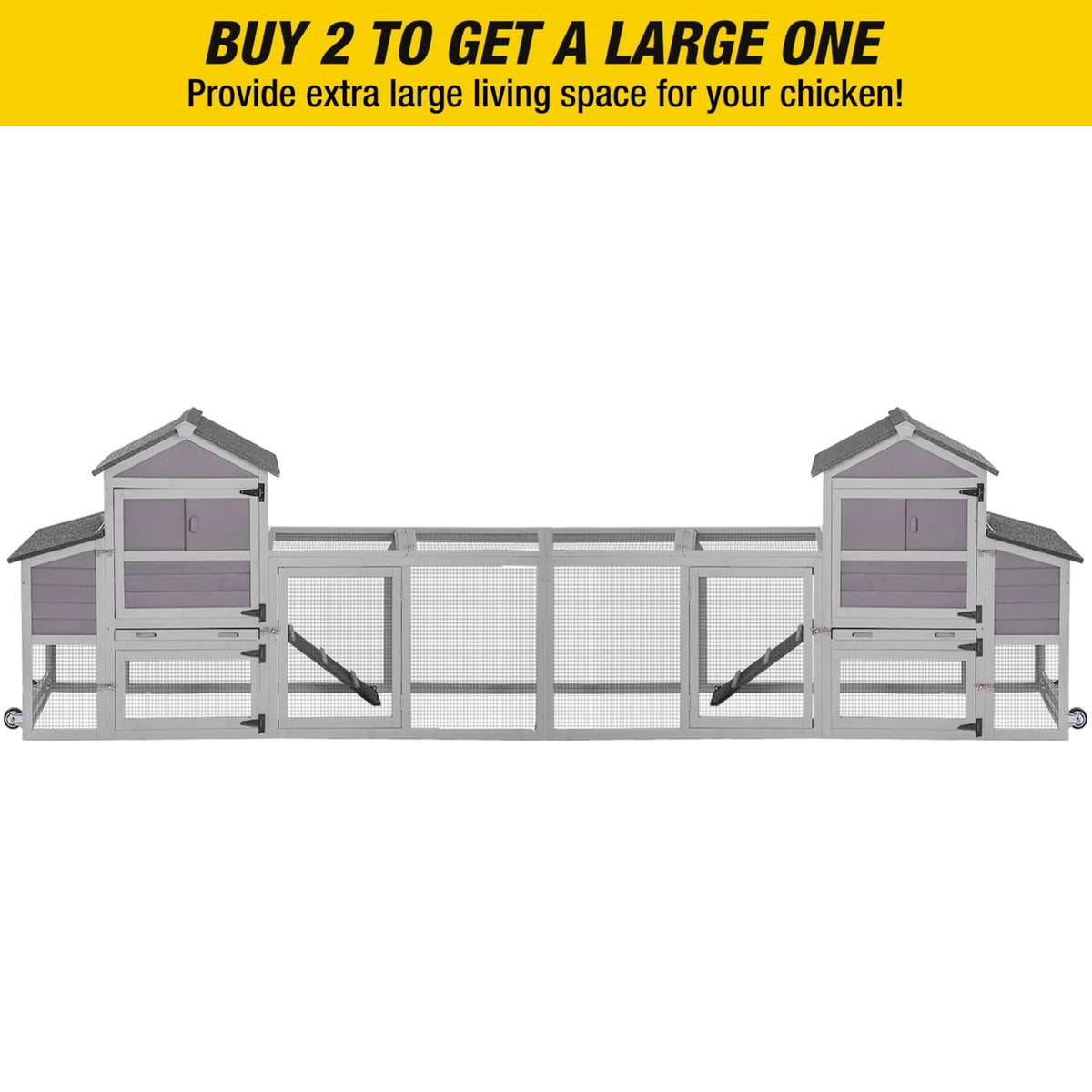 Chicken Coop on Wheels Wooden Hen House X753
