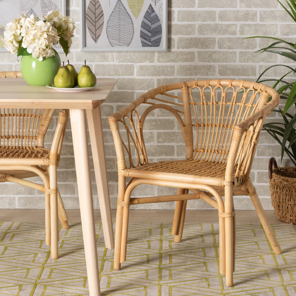 Natural Brown Rattan Dining Chair S12681