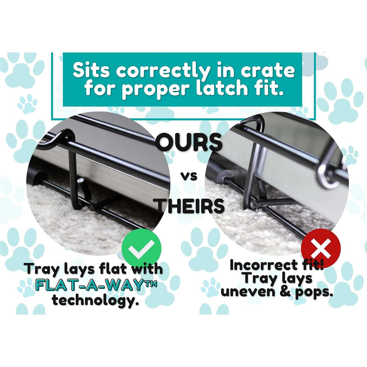 Metal Replacement Tray for Dog Crate Stainless Steel U210