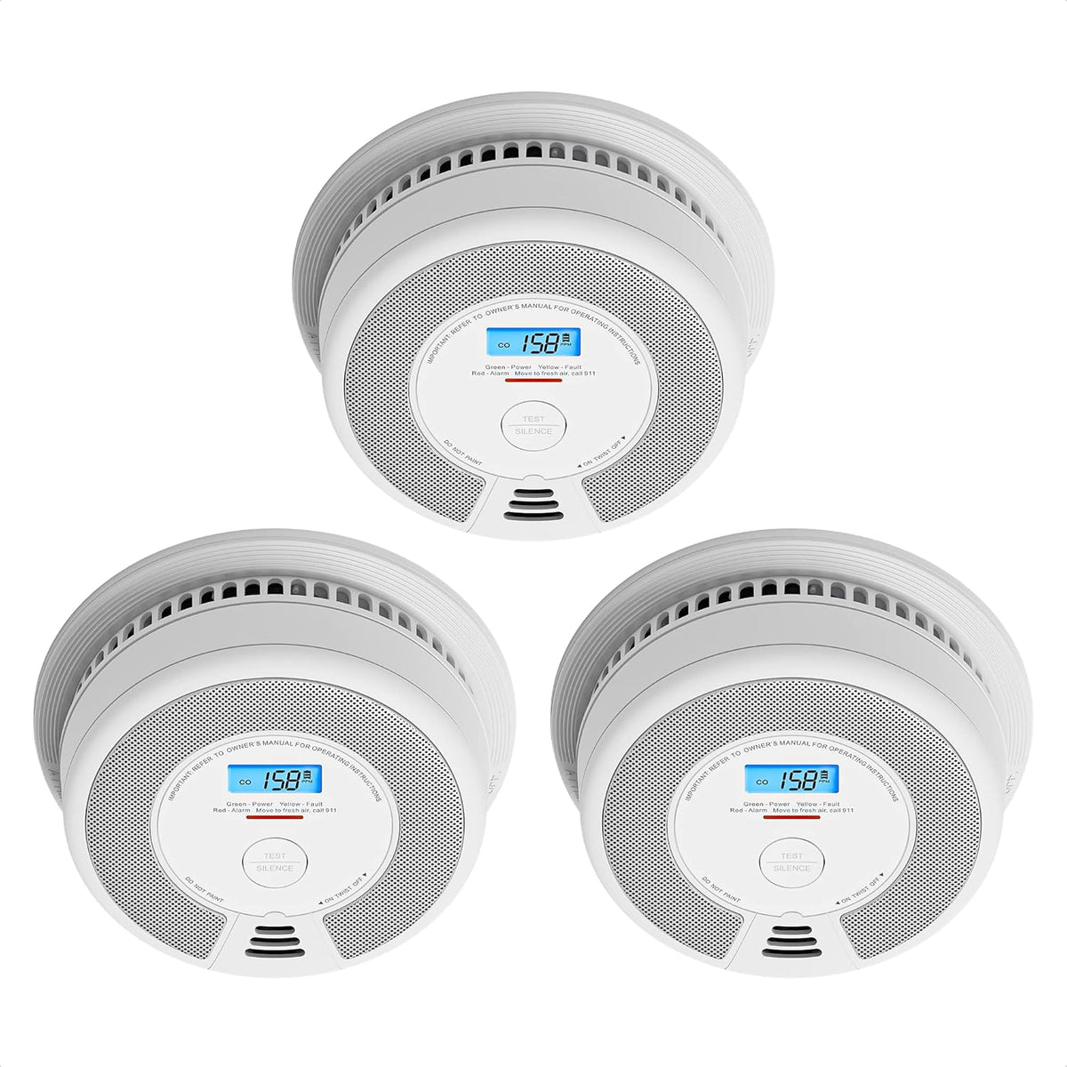 10-Year Battery Combination Smoke Carbon Monoxide Detector Alarm W2649