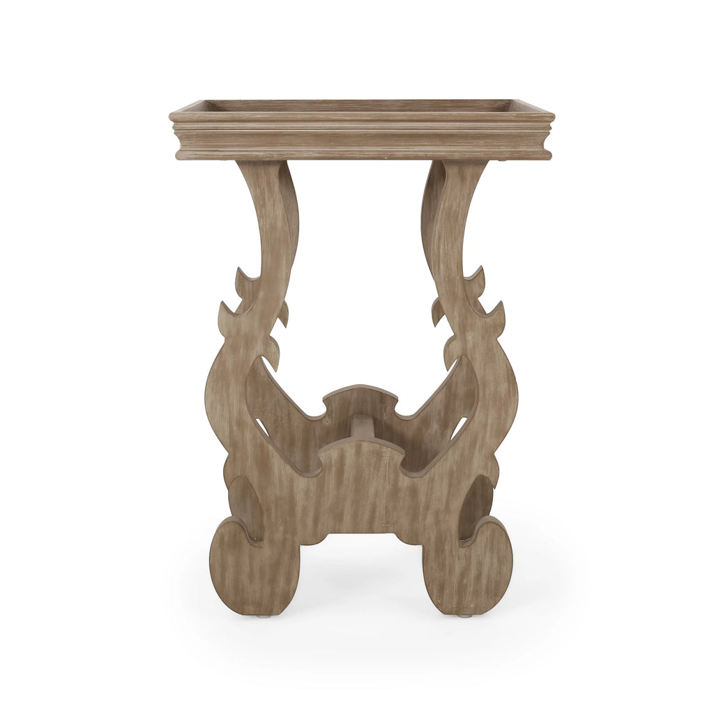Faux Wood Accent Table I2464