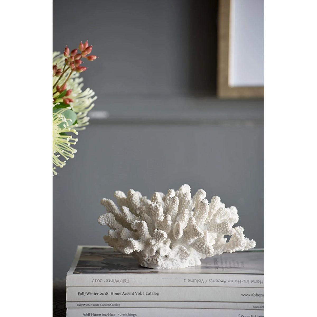 White Faux Coral Sculpture A234705