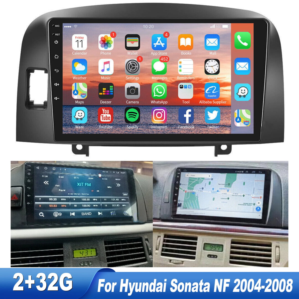 9 Inch Android Car Stereo Radio GPS Navigation 2+32GB U1259