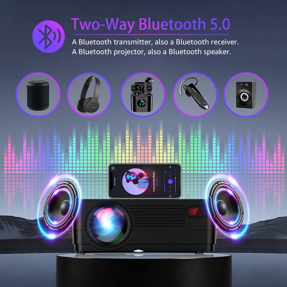 5G WiFi Bluetooth 1080P LCD Projector P893410