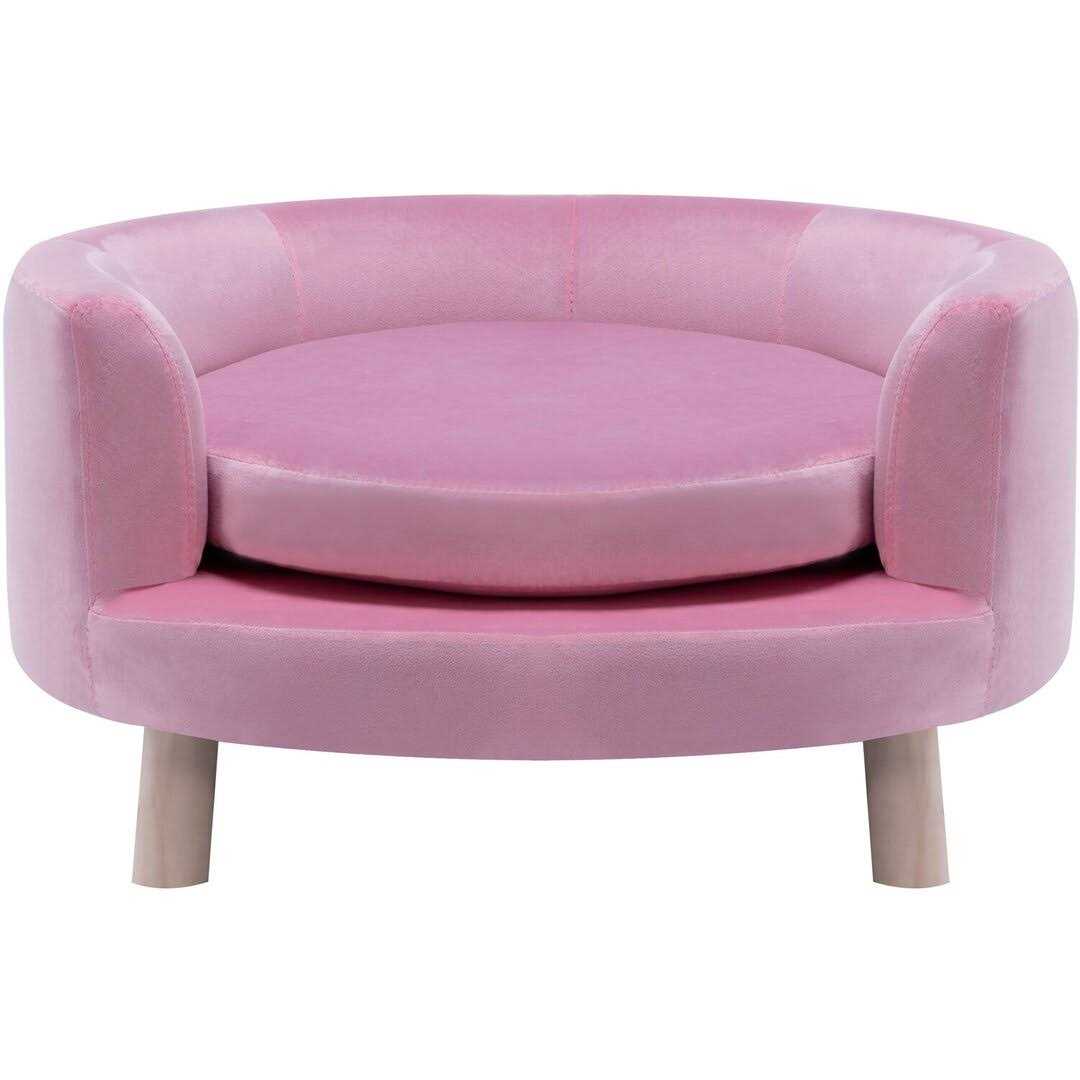 Faux-Velvet Circular Pet Bed U2959