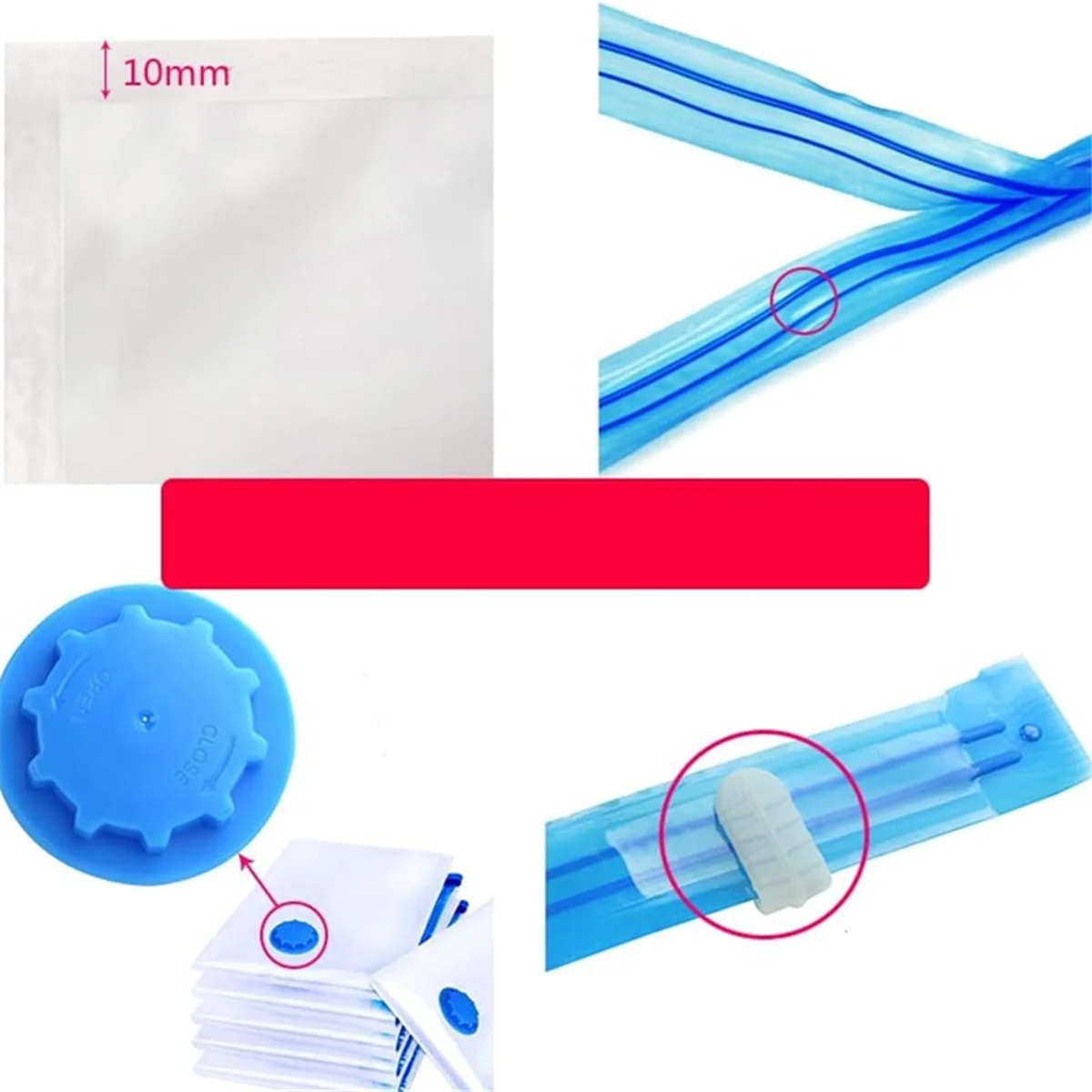 Vacuum Bags for Clothes Pack of 10 40 X 30 cm Reusable Space Saving J19447
