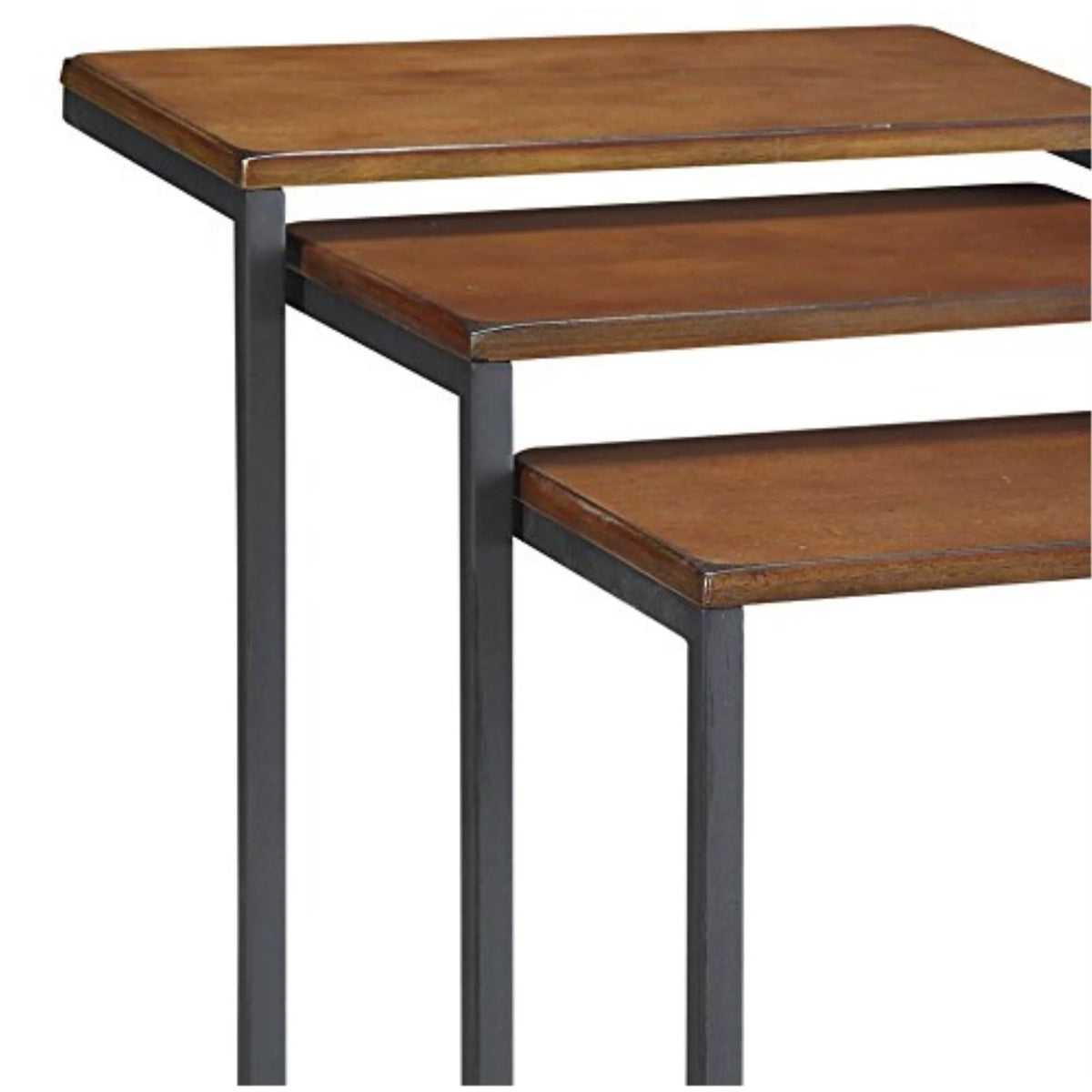 Nesting Table Set in Chestnut and Black Z766293