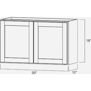 White 30x18 in. Wall Bridge Cabinet C670