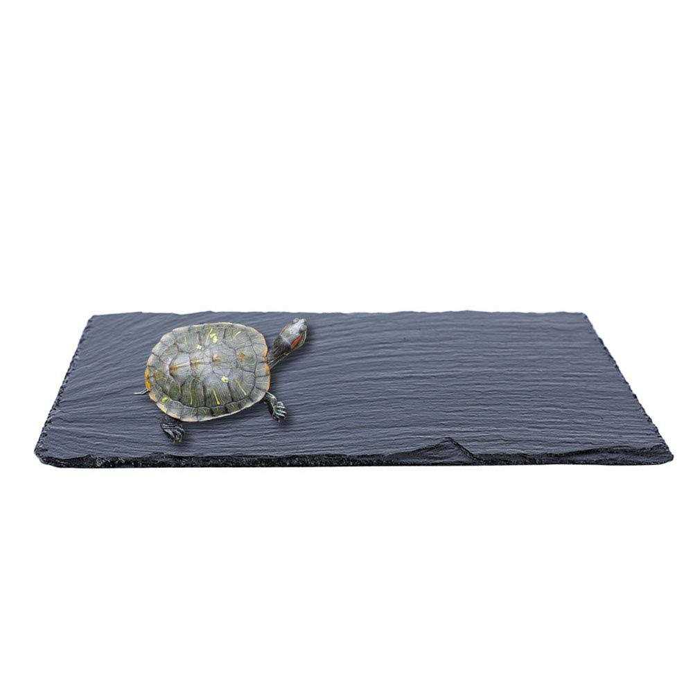 Small Slate Reptile Basking Platform Feeding Dish Q176