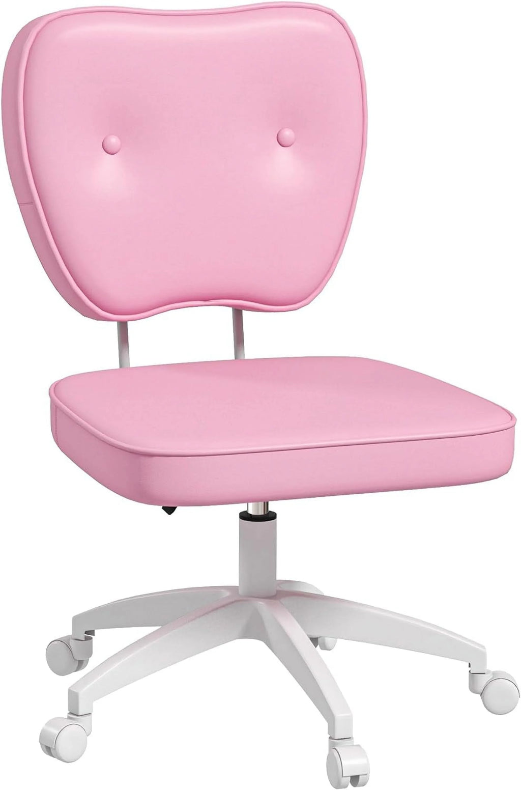 Armless PU Leather Office Chair with Adjustable Height O396744