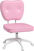 Armless PU Leather Office Chair with Adjustable Height O396744