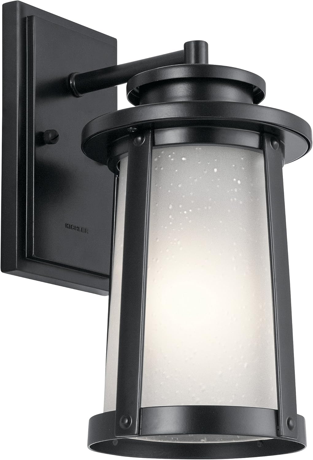 1 Light Textured Black Outdoor Wall Light R487