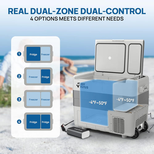 12 Volt 53 Quart Dual Zone Portable Refrigerator X44519