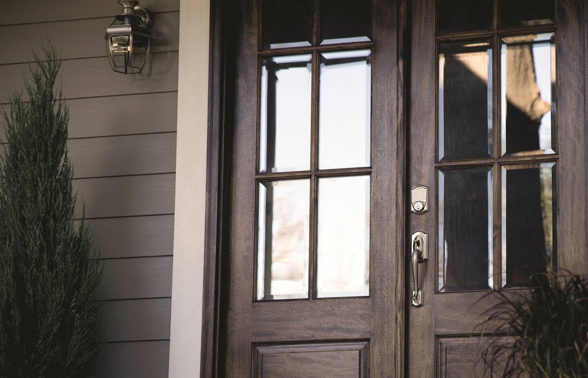 Satin Nickel Entry Door Handleset B1478