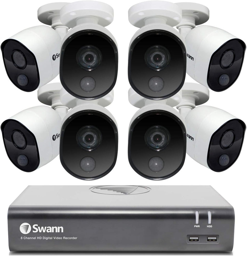 8 Channel 8 Bullet Camera 1080p HD DVR Wired CCTV System Q56252