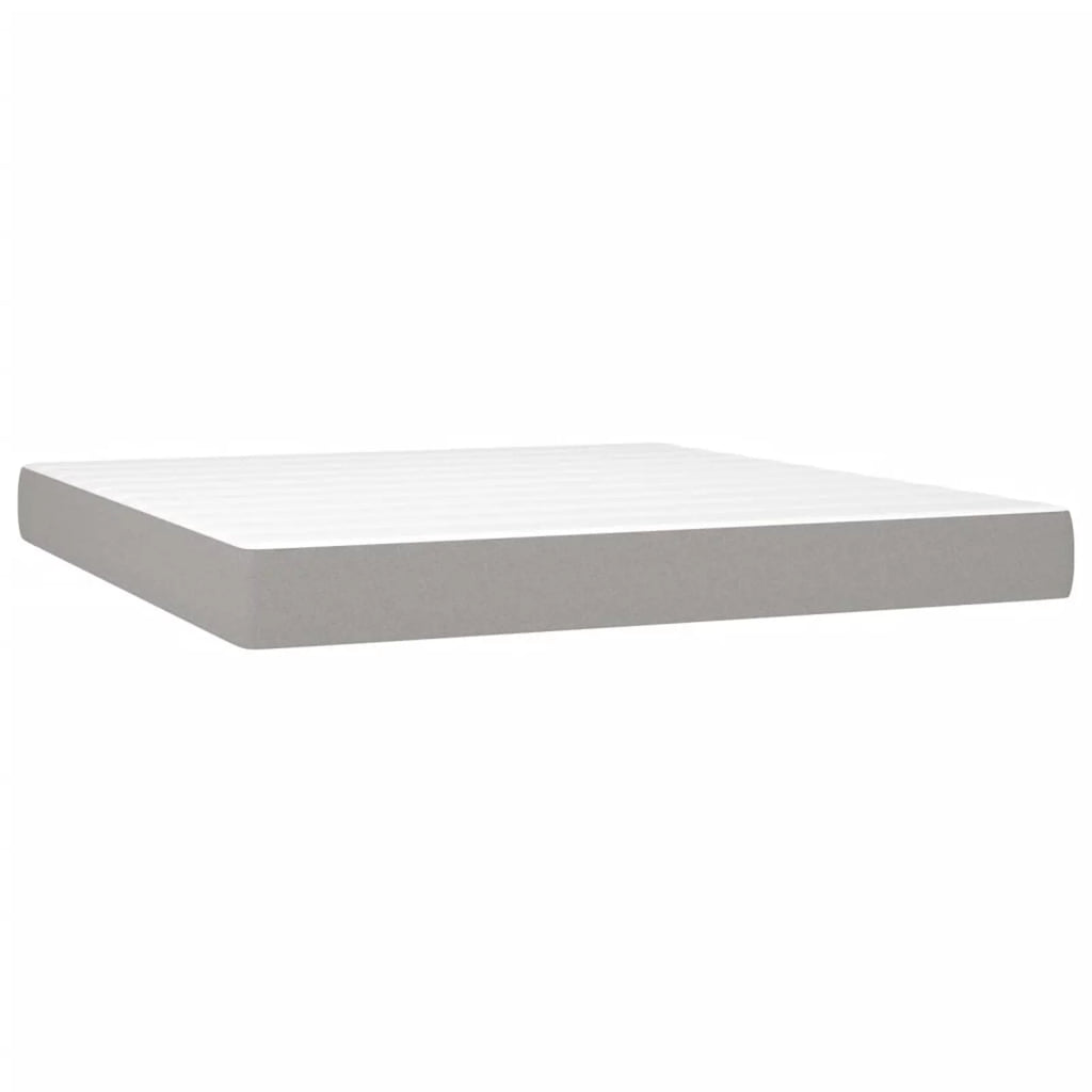California King Pocket Spring Bed Gray Fabric J7464