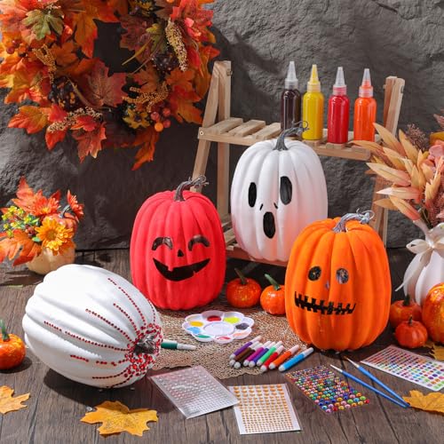 4 Sets 9.1 Inch Artificial Foam Pumpkins R20242