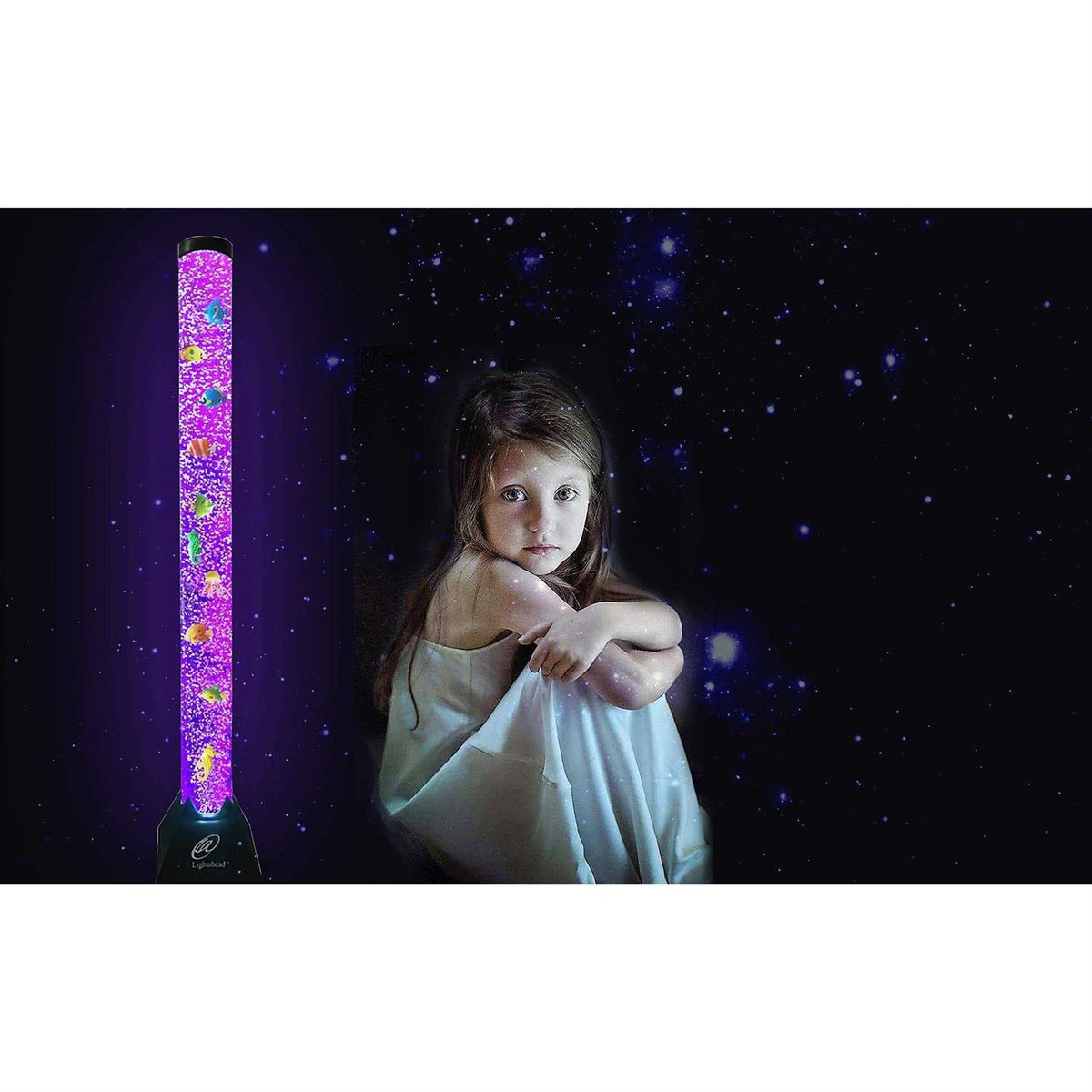 Extra Large 4 FT LED Bubble Fish Tube Aquarium with Remote Control P1864