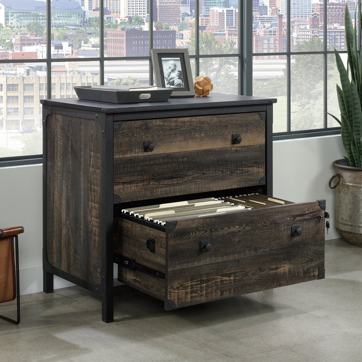 2-Drawer Lateral File Cabinet in Carbon Oak P725