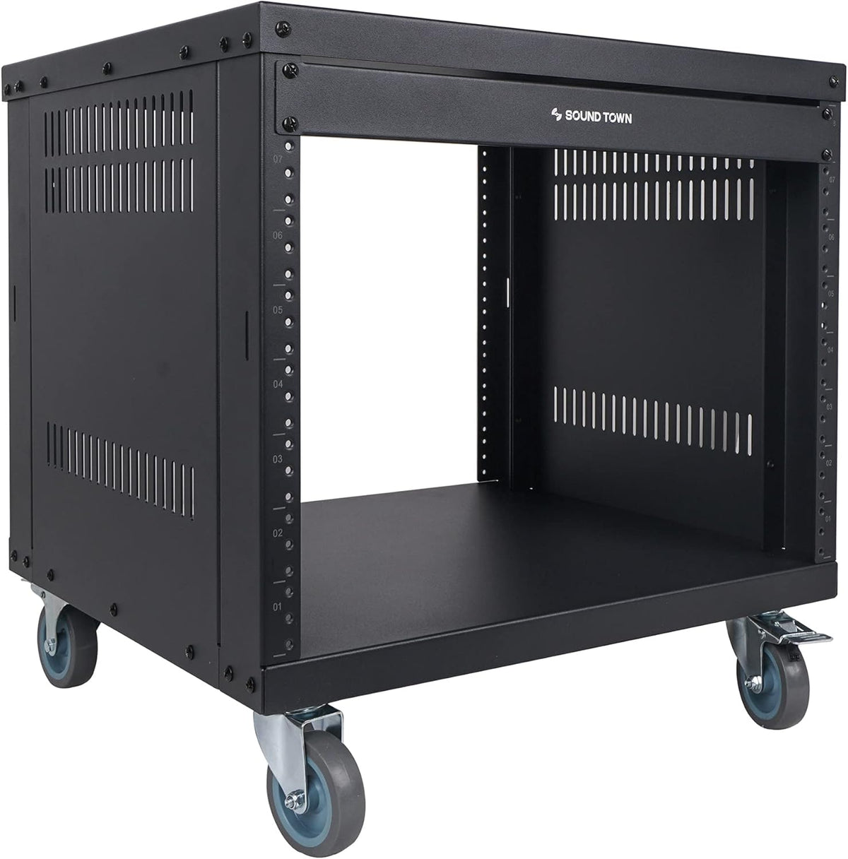 8U Steel Rack with Locking Casters Y738657