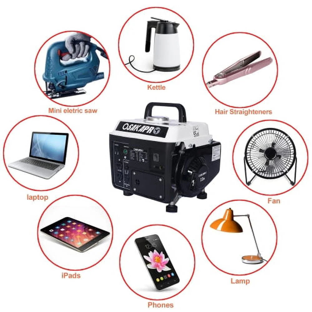 900 Watts Portable Gas Powered Generator D76545