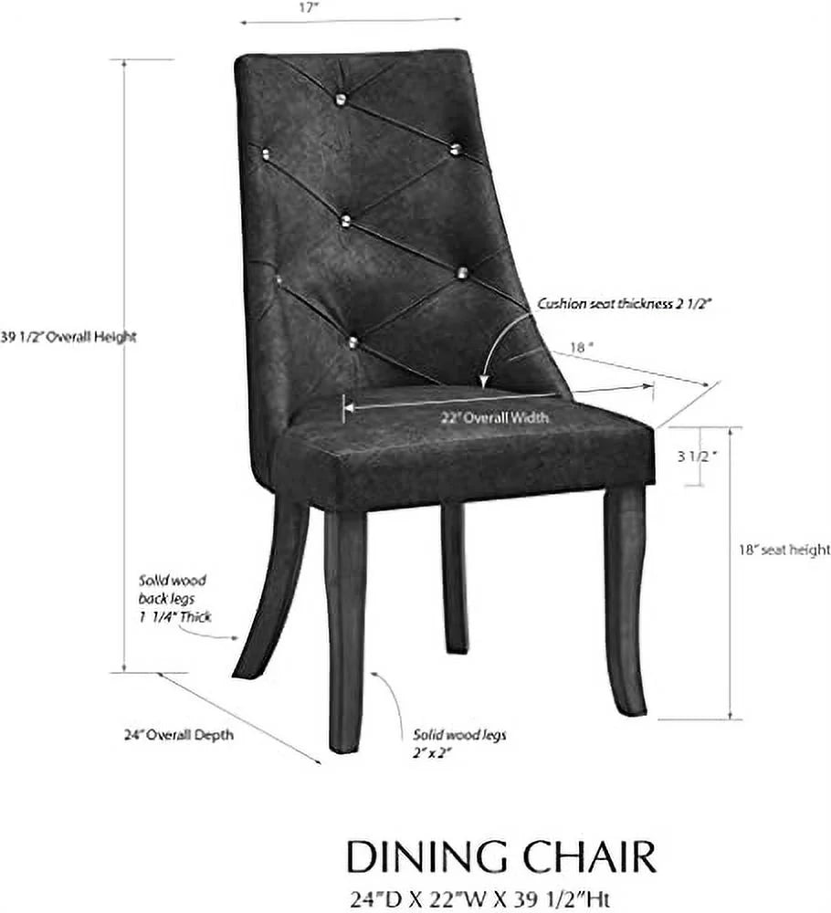 7 Piece Glass Top Dining Set Table & 6 Chairs Y675995
