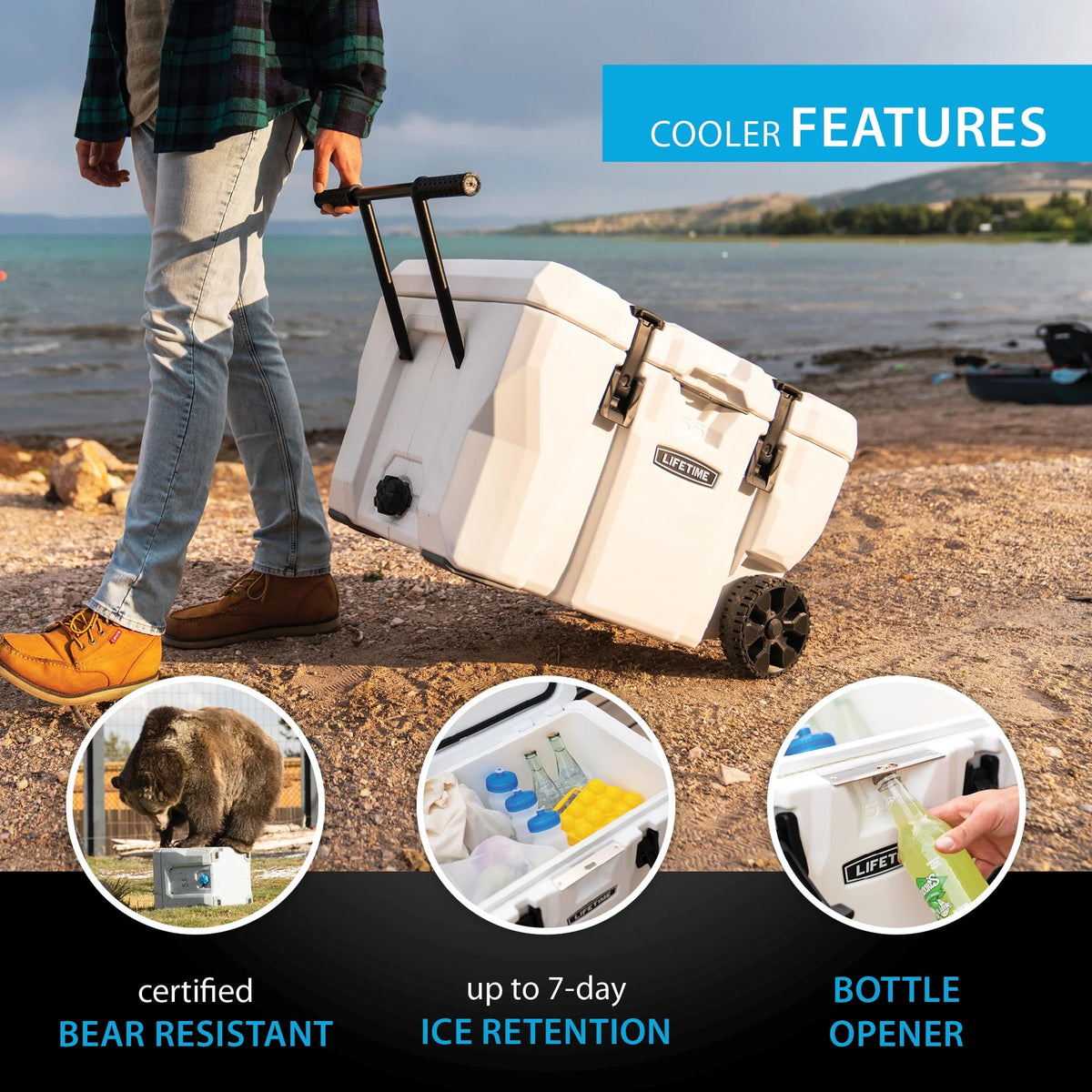 55 Quart Cooler with Wheels O5144